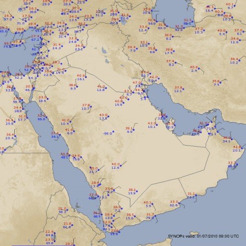 Middle East Weather Observations